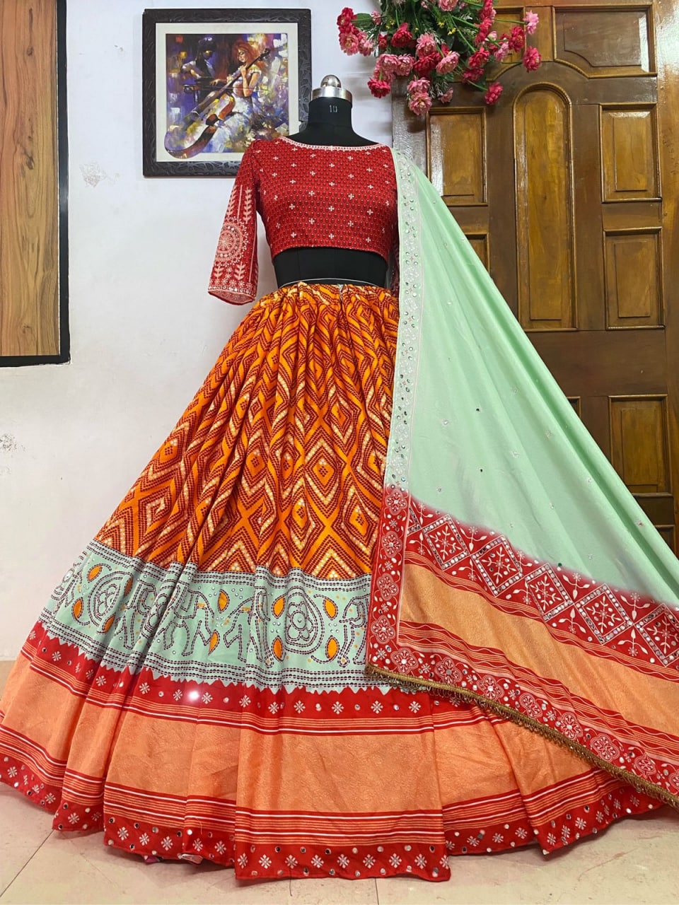 New Collection Navratri Lehenga in Digital Print