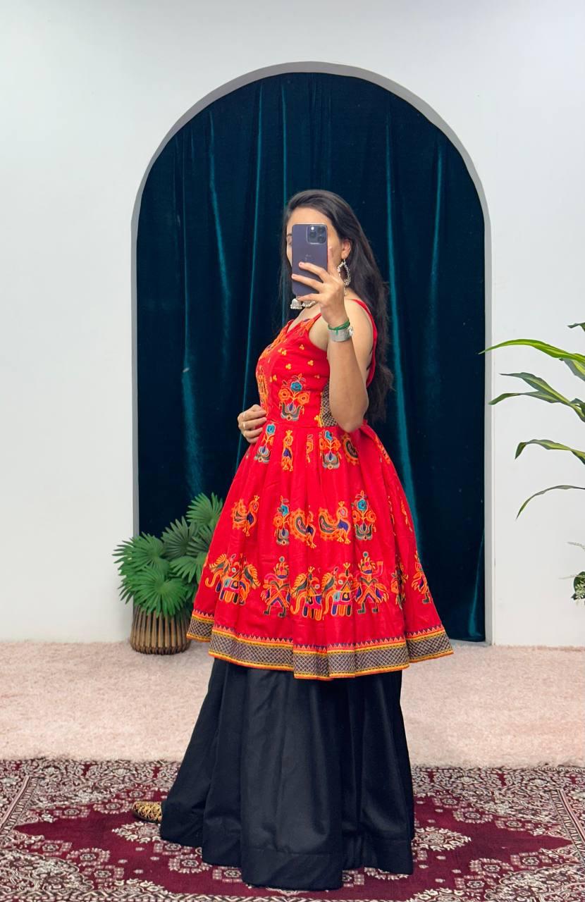 New Embroidery Work Navratri Lehenga, Kediya