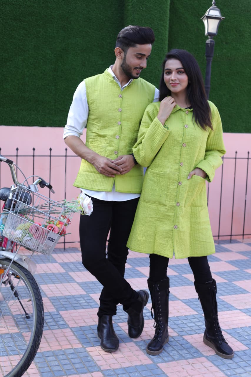 Bagru Cotton Printed Reversible Quilted Jackets