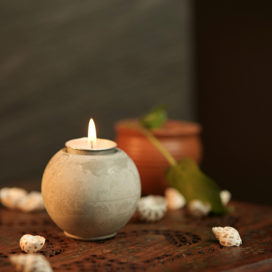 Round Shapes Concrete Candle Holders