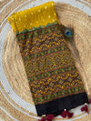 Ajrakh print with bandhani Stole