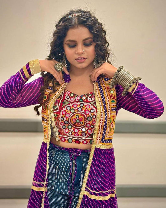 NAVRATRI SPECIAL SHRUG AND BLOUSE