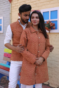 Bagru Cotton Printed Reversible Quilted Jackets