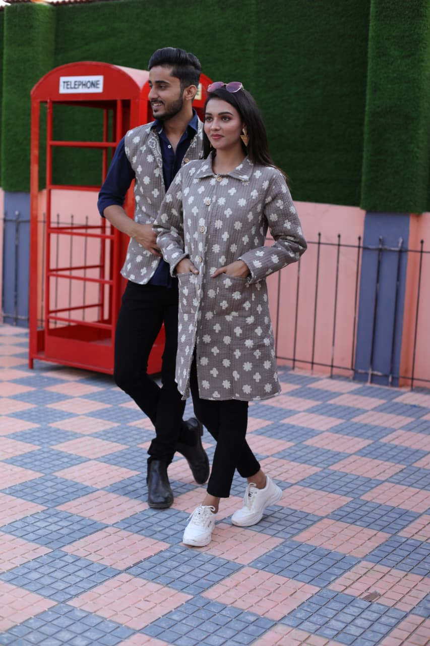 Bagru Cotton Printed Reversible Quilted Jackets