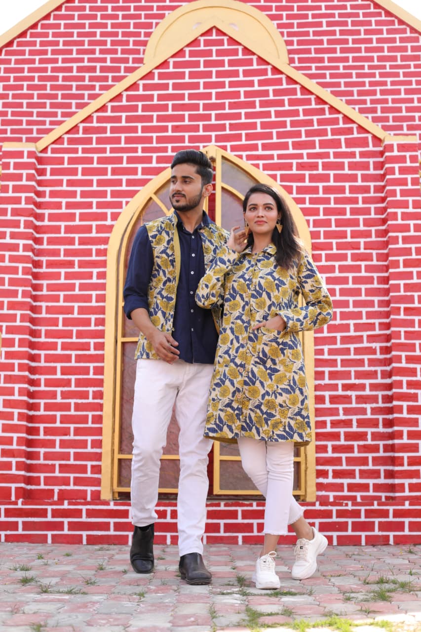 Bagru Cotton Printed Reversible Quilted Jackets