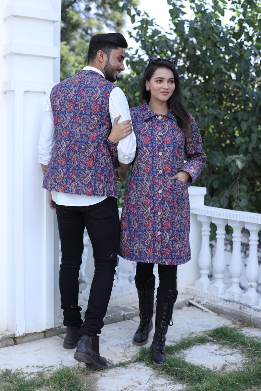 Bagru Cotton Printed Reversible Quilted Jackets