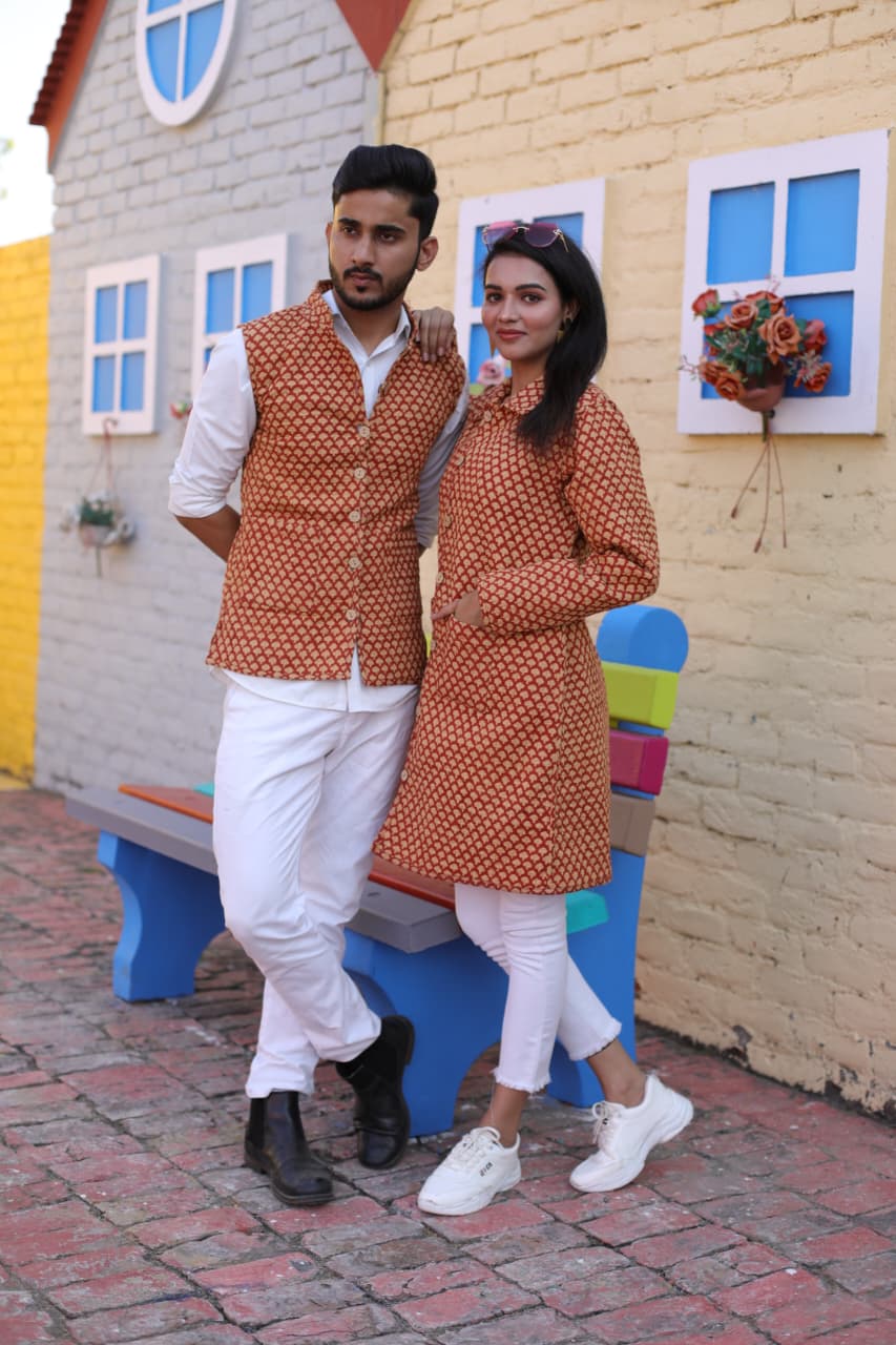 Bagru Cotton Printed Reversible Quilted Jackets