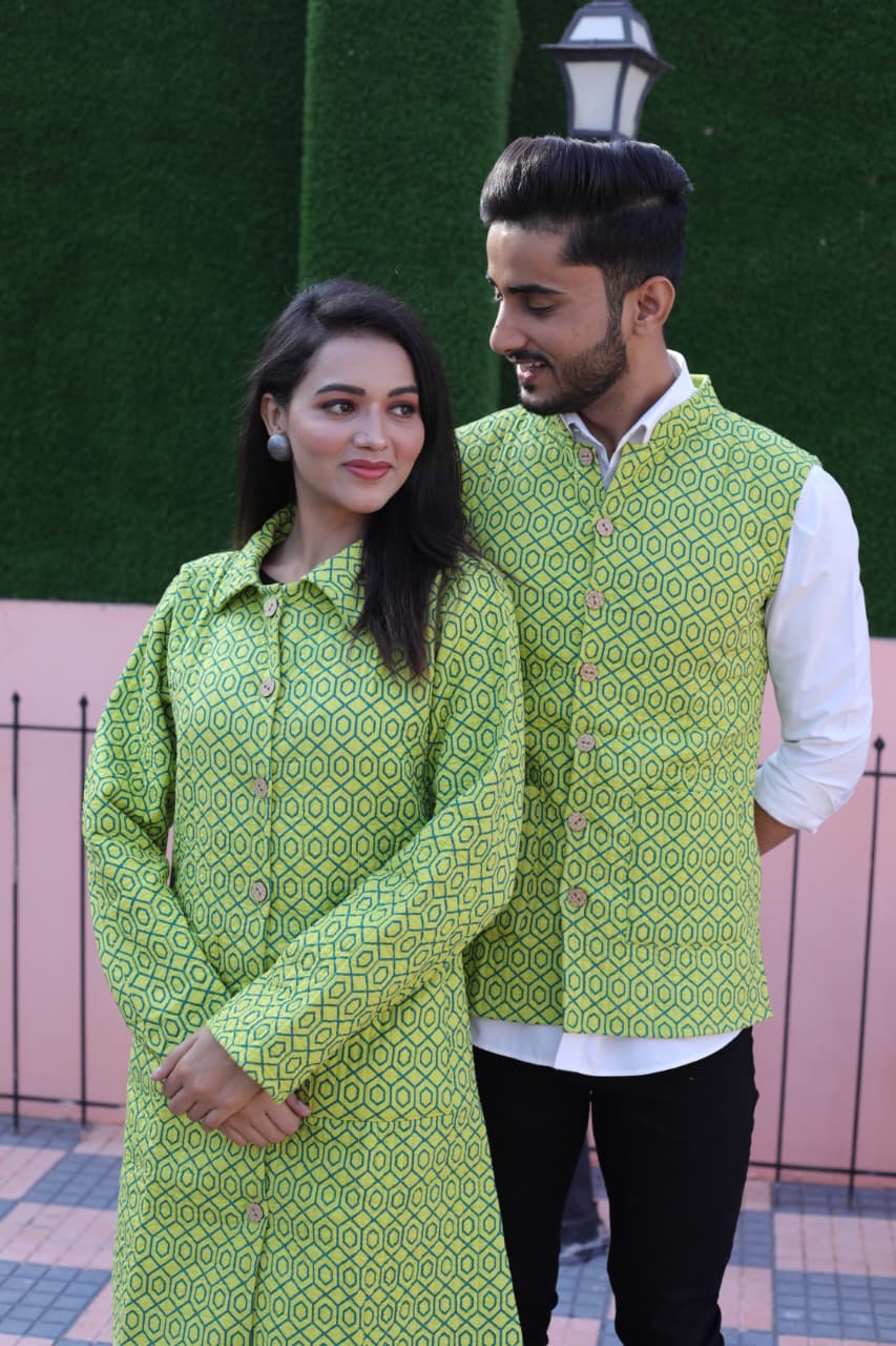 Bagru Cotton Printed Reversible Quilted Jackets