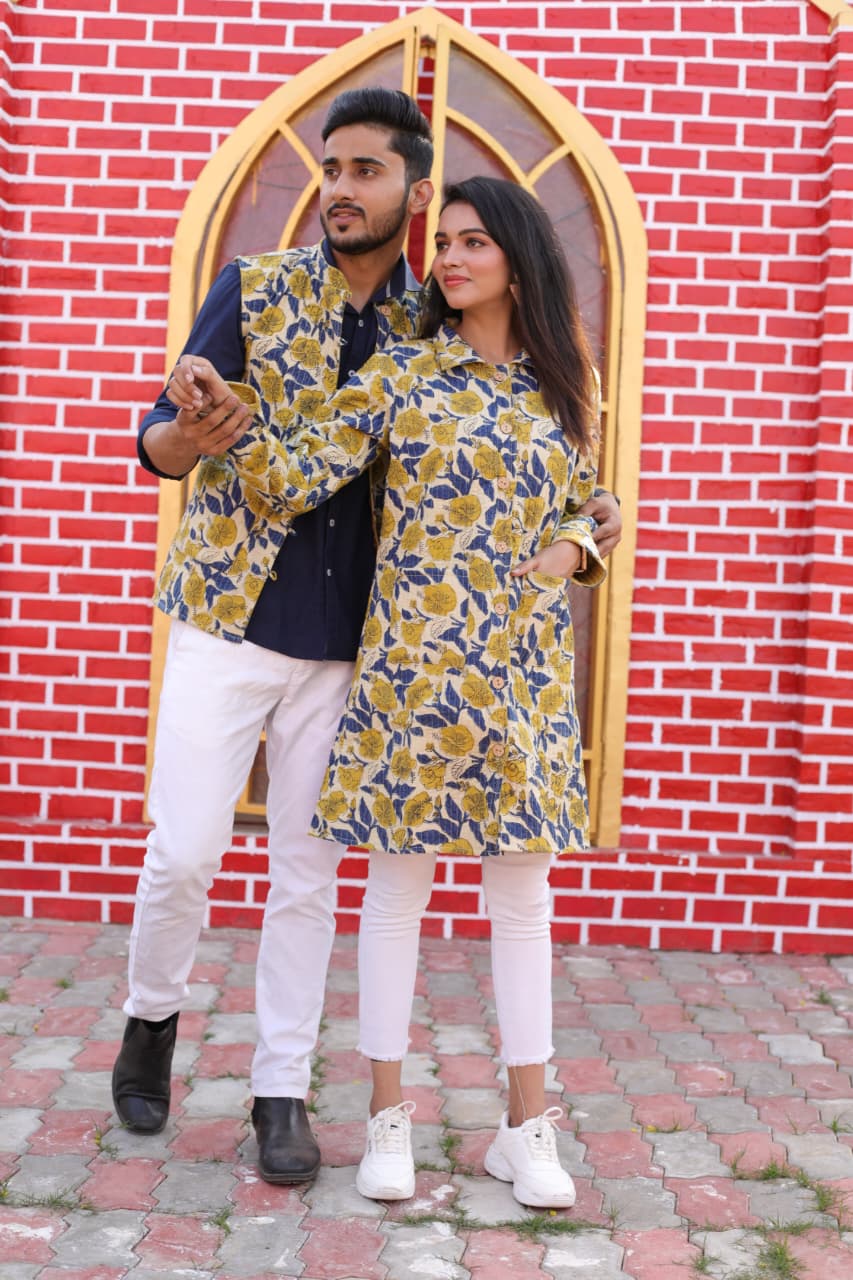 Bagru Cotton Printed Reversible Quilted Jackets