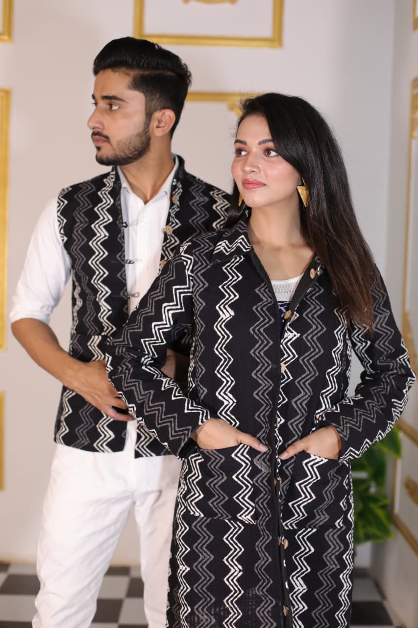 Bagru Cotton Printed Reversible Quilted Jackets