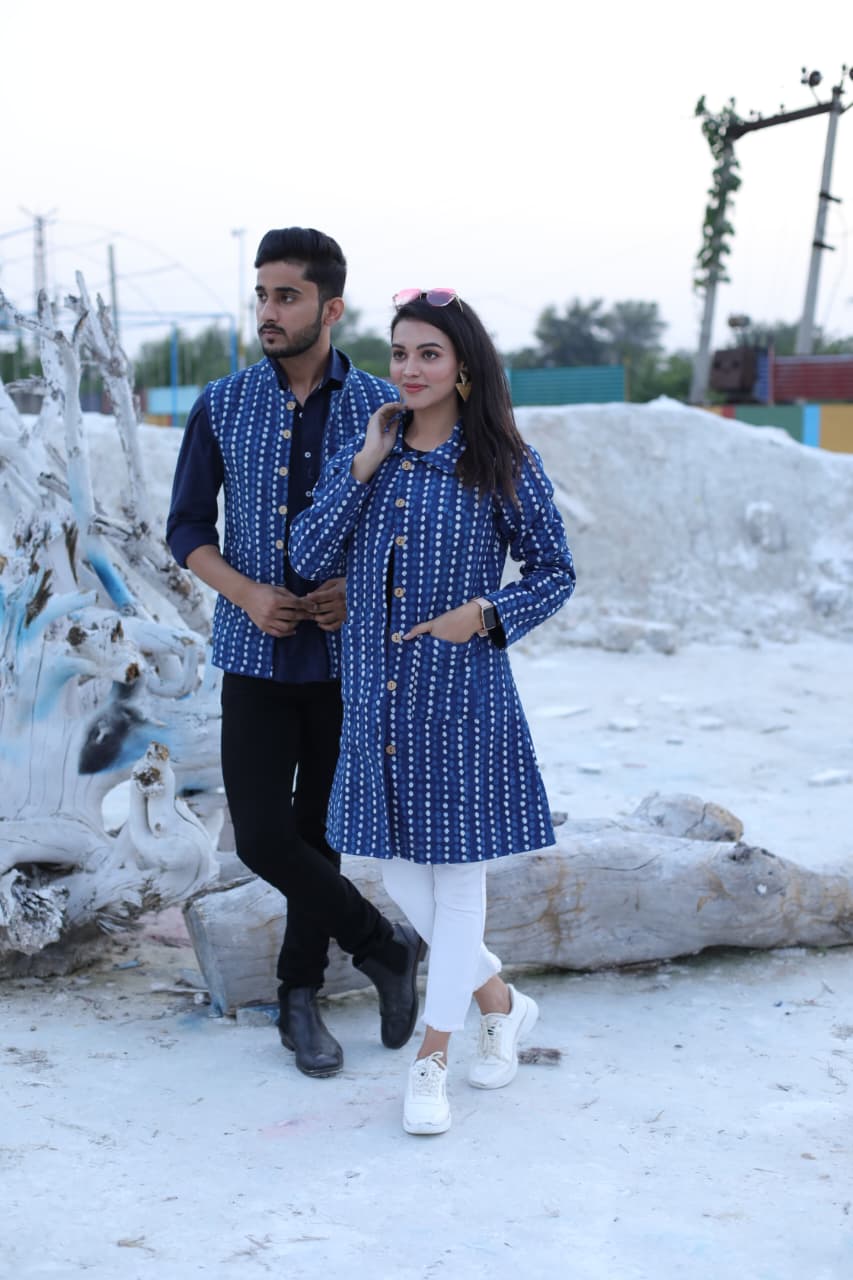 Bagru Cotton Printed Reversible Quilted Jackets