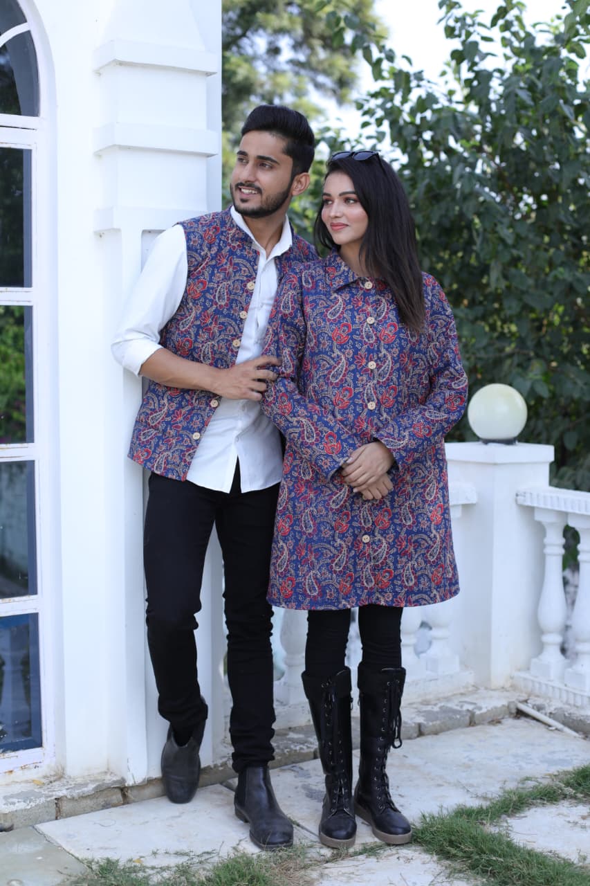 Bagru Cotton Printed Reversible Quilted Jackets