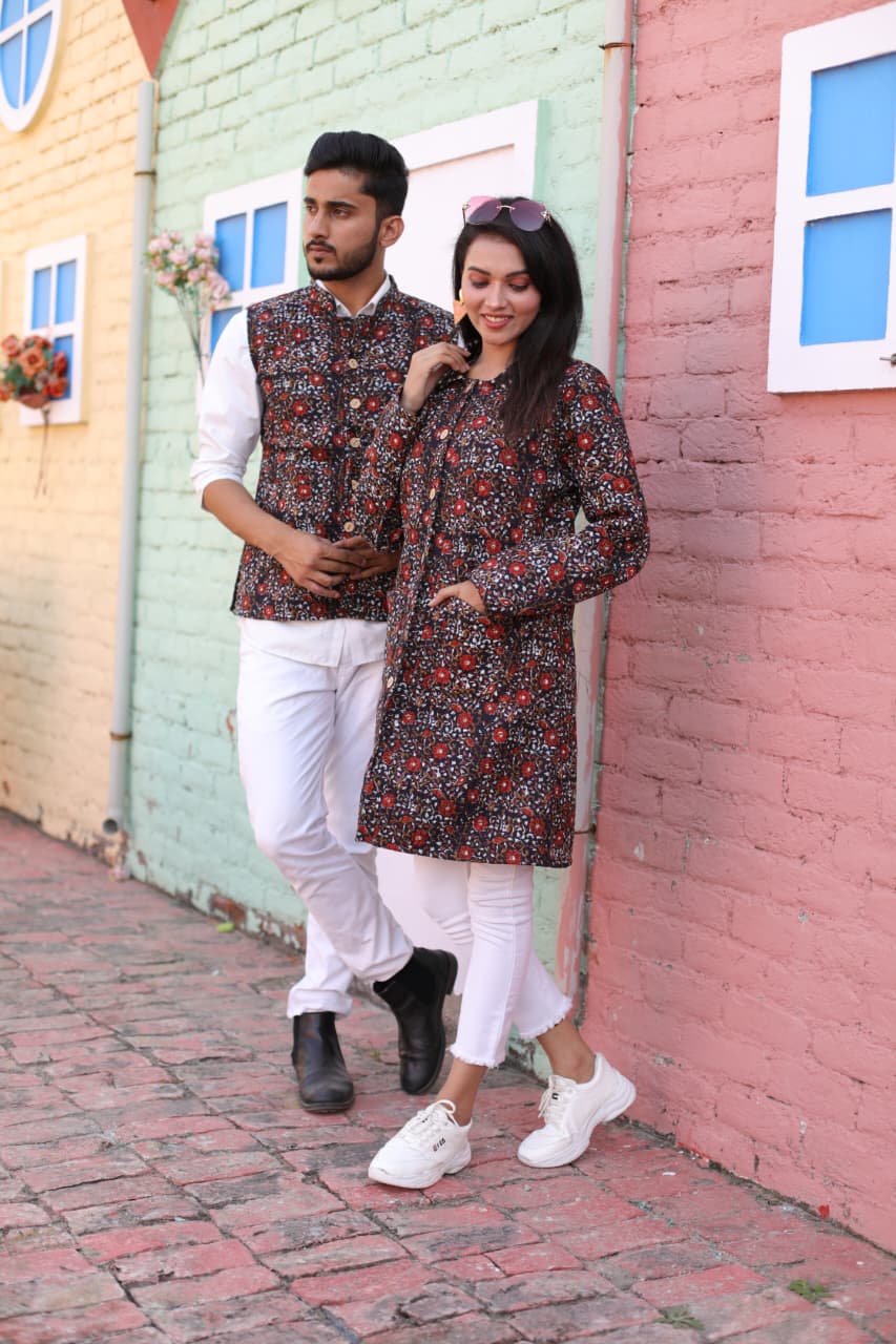 Bagru Cotton Printed Reversible Quilted Jackets