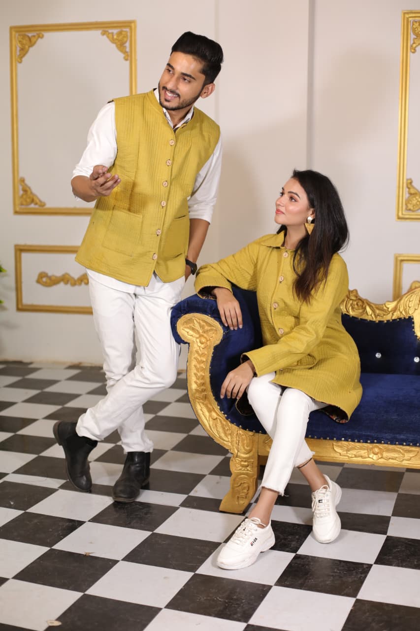 Bagru Cotton Printed Reversible Quilted Jackets