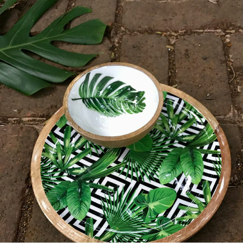 Mango Wood Dinner Plate with Bowl